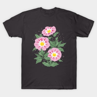 Pink Bindweed Flowers T-Shirt